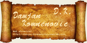 Damjan Komnenović vizit kartica